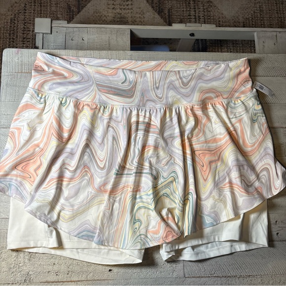 Old Navy Womens Extra High-Waisted PowerSoft Pleated Swirl Skort Plus Size 4X - Picture 14 of 15